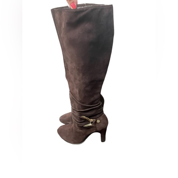 Antonio melani brown suede gold tall boots size 8 - Picture 4 of 8